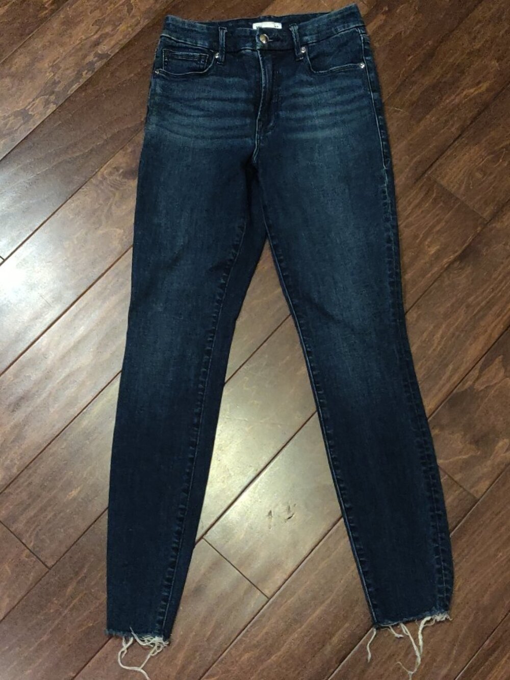Good American Good Legs Raw Edge Hem High Waist Jeans Size 4/27